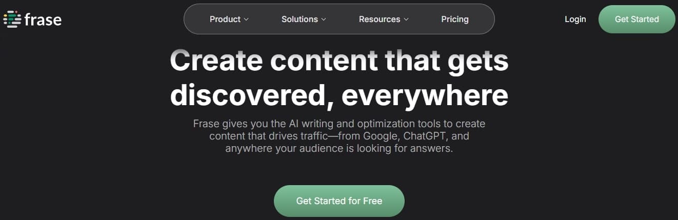 Frase – Best for AI Content Research & Optimization